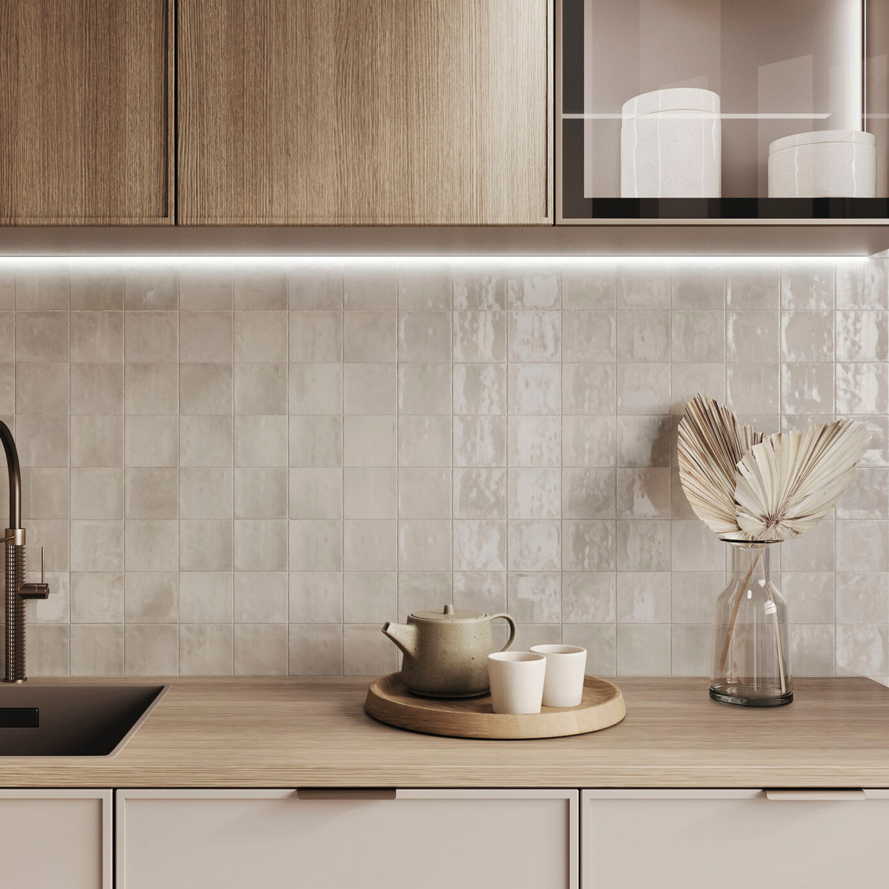 Cifre Ceramica Zellige Wandtegel Grey 10x10cm